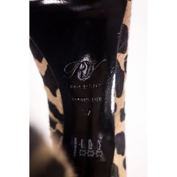 ROGER VIVIER New 37 7 Leopard Print Calf Hair Pump - Picture 6 of 7